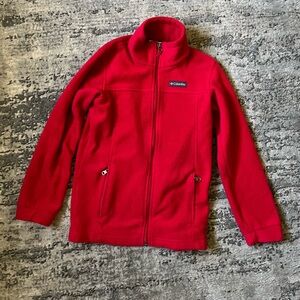 VGUC Boys Columbia Red Fleece Jacket
